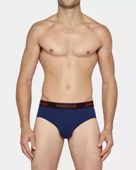 Мужские трикотажные слипоны синего цвета Impetus