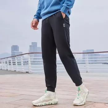 Мужские трикотажные спортивные брюки Qiaodan, черный (размер S 165/70A)