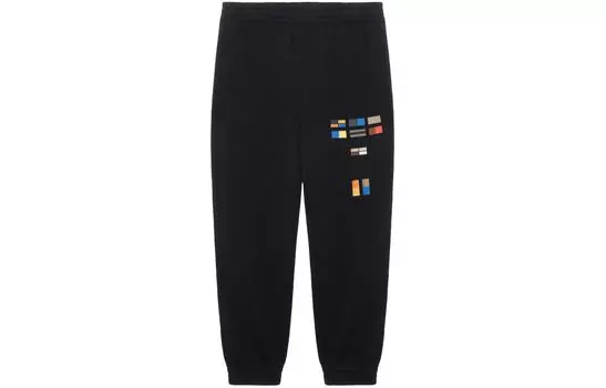 Мужские трикотажные спортивные штаны Burberry, цвет Black
