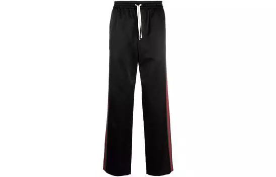 Штаны спортивные Gucci Web-Panel мужские, черный