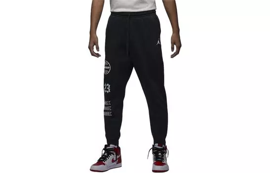 Мужские трикотажные спортивные штаны Jordan, цвет Black