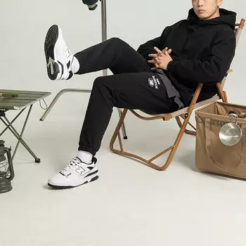 Мужские трикотажные спортивные штаны New Balance, цвет Black