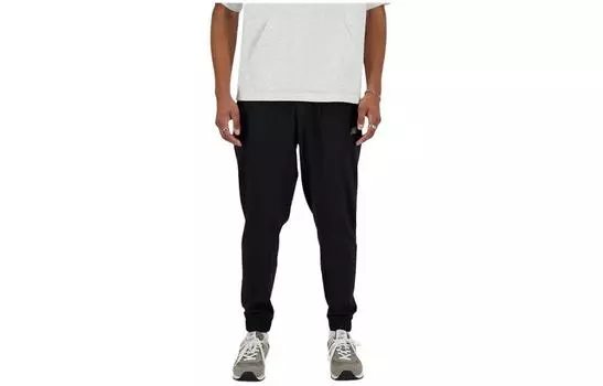 Мужские трикотажные спортивные штаны New Balance, цвет Black