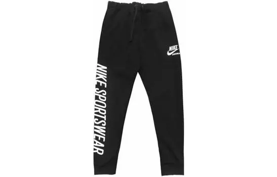 Мужские трикотажные спортивные штаны Nike, цвет Black