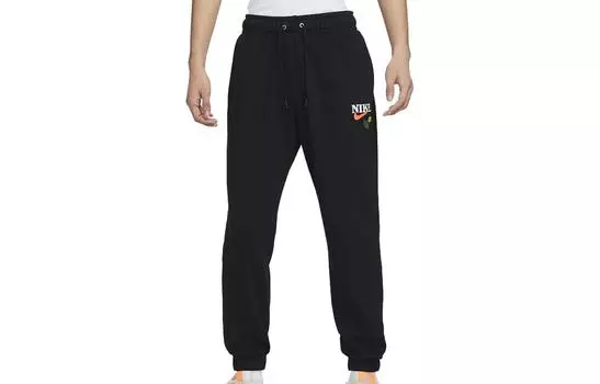 Мужские трикотажные спортивные штаны Nike, цвет Black
