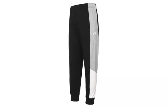 Мужские трикотажные спортивные штаны Nike, цвет Black gray white