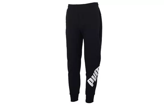 Мужские трикотажные спортивные штаны Puma, цвет Black