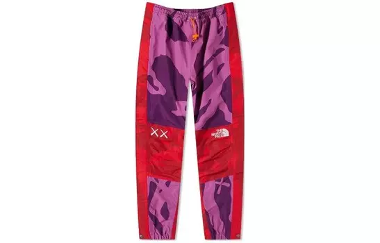 Мужские трикотажные спортивные штаны Tnf X Kaws Cobranded Series, фиолетовые The North Face, фиолетовый