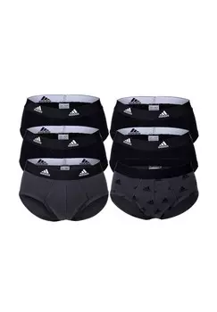 Мужские трусы, 6 шт. в упаковке - трусы, хлопок Active Flex, логотип adidas, цвет Schwarz Grau