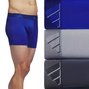 Мужские трусы adidas из микрофибры (3 пары) Adidas, цвет Team Royal Blue Gray