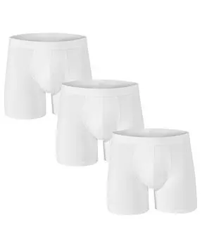 Мужские трусы-боксеры, 3 комплекта нижнего белья, дышащие удобные плавки Alpine Swiss, белый