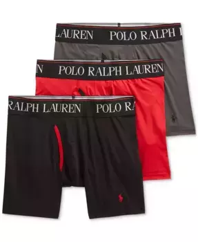 Мужские трусы-боксеры 3 шт. 4-D Flex Cool из микрофибры Polo Ralph Lauren, мультиколор