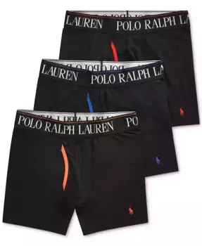 Мужские трусы-боксеры 3 шт. 4-D Flex Cool из микрофибры Polo Ralph Lauren, мультиколор