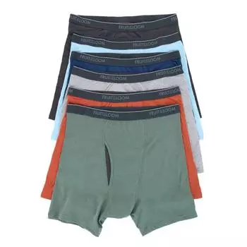 Мужские трусы-боксеры Coolzone Fly для больших и высоких (6 шт. в упаковке) Fruit of the Loom, цвет assorted