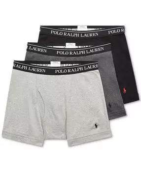 Мужские трусы-боксеры из хлопка больших и высоких размеров (3 шт.) Polo Ralph Lauren