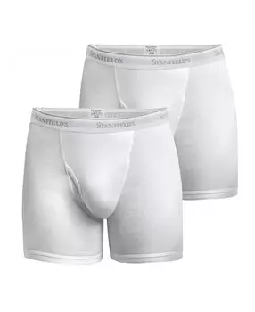 Мужские трусы-боксеры из хлопка премиум-класса, комплект из 2 трусов-боксеров Stanfield's