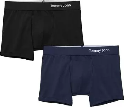 Мужские трусы-боксеры из хлопка Tommy John Cool 4 дюйма — 2 шт., темно-синий/черный