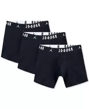 Мужские трусы-боксеры из хлопкового летного трикотажа (3 пары) Jordan, черный