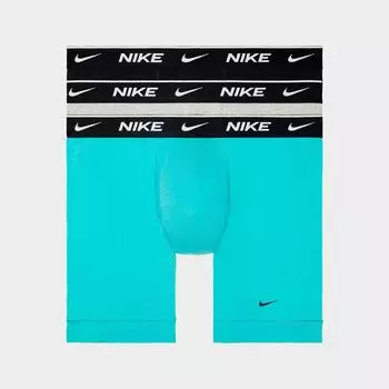Мужские трусы-боксеры Nike из эластичного хлопка (3 шт.), синий