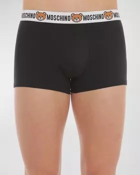 Мужские трусы-боксеры с логотипом медведя Moschino