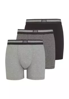 Мужские трусы-боксеры стрейч (3 шт.) JOCKEY, цвет Grau Schwarz
