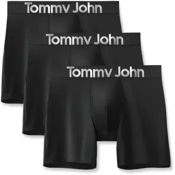 Мужские трусы-боксеры Tommy John 360 Sport Micro — набор из 3 штук, черный