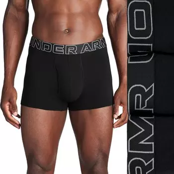 Мужские трусы-боксеры Under Armour из трех комплектов Performance из смеси хлопка 3, черный