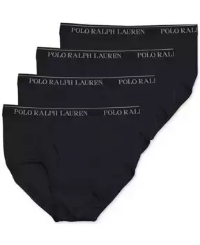 Мужские трусы классического кроя с завышенной посадкой, 4 шт Polo Ralph Lauren, черный