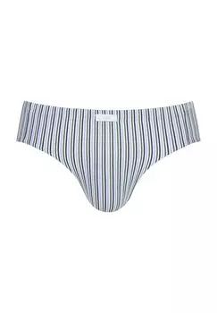 Мужские трусы Light Stripes в полоску с нашивкой-логотипом mey, цвет Elm Green