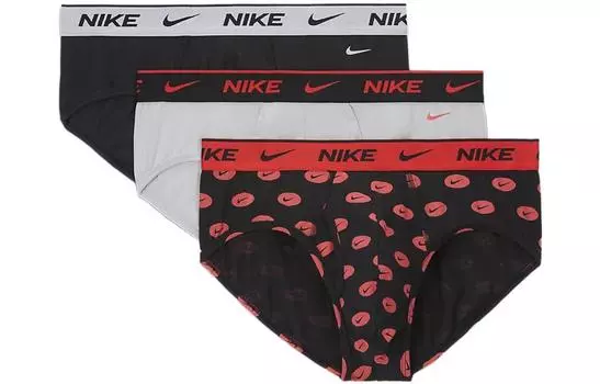 Мужские трусы Nike, цвет 3 strips (red + wolf gray + black)