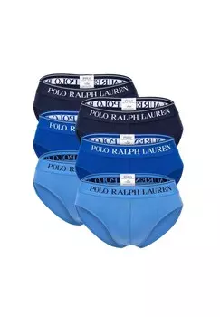 Мужские трусы Нижнее белье Трусы Нижнее белье с низкой посадкой 6 шт. Шесть шт. 6 шт. 6 шт. Хлопок с логотипом RALPH LAUREN, цвет Blau Dunkelblau