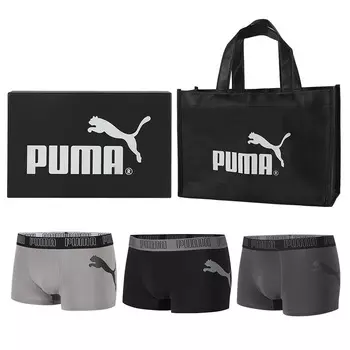 Мужские трусы Puma, Черный/темно-серый/светло-серый (3 шт. в упаковке)