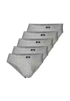 Мужские трусы, в упаковке 5 шт. - мини-трусы, одинарный джерси, натуральный хлопок, однотонный цвет jbs, серый