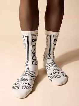 Мужские туалетные носки, графика персонажей, многоцветный