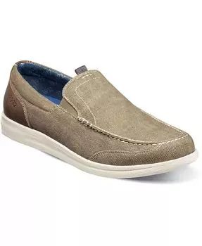 Мужские туфли Brewski Canvas Venetian Moc Toe Nunn Bush, коричневый/бежевый