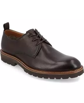 Мужские туфли дерби из пеноматериала Davies Tru Comfort с простым носком и шнуровкой Thomas & Vine, коричневый