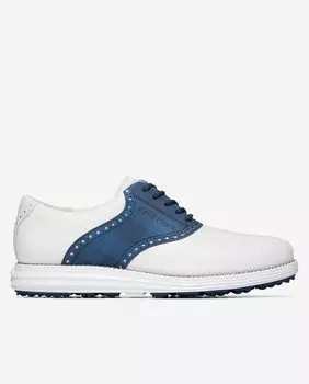 Мужские туфли для гольфа на шнуровке из белой кожи Cole Haan, белый