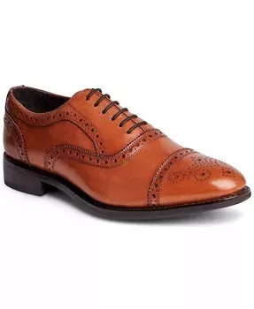 Мужские туфли Ford Quarter Brogue Oxford на резиновой подошве со шнуровкой Anthony Veer, коричневый
