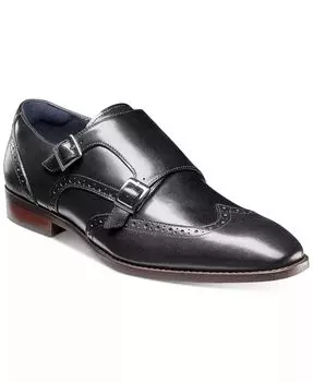 Мужские туфли Karson Wingtip Double-Monk Strap Stacy Adams, черный
