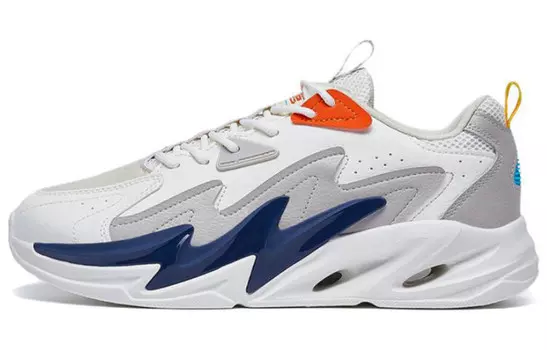 Мужские туфли Lightning Lifestyle с низким верхом Sail белого/голубиного/мармеладного цвета Xtep