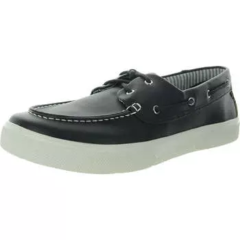 Мужские туфли-лодочки Halyard 2-Eye из искусственной кожи на шнуровке Sperry, цвет plush black
