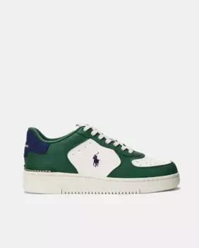 Мужские туфли Masters CRT с низкой кожей-корзиной Polo Ralph Lauren, зеленый