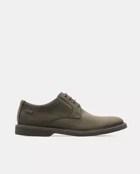 Мужские туфли на шнуровке из коричневого нубука Clarks, коричневый