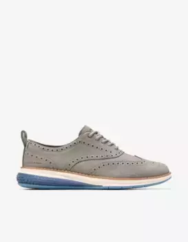 Мужские туфли на шнуровке из нубука Cole Haan, серый
