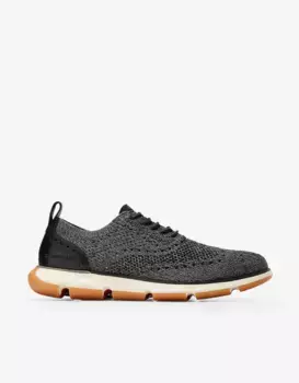 Мужские туфли на шнуровке из ткани Stitchlite Cole Haan, темно-серый