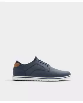 Мужские туфли на шнуровке с текстурой и круглым носком Aldo, темно-синий