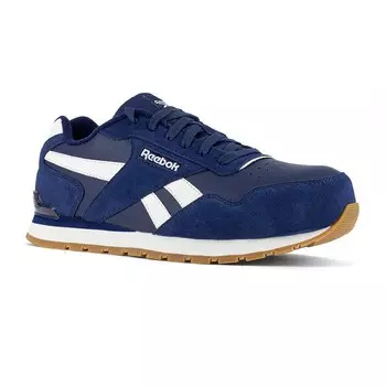 Мужские туфли Reebok Harman Work из кожи и замши с композитным носком, темно-синий