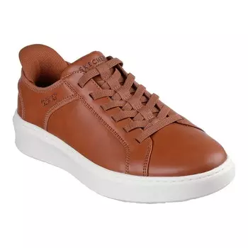 Мужские туфли Skechers Hands Free Slip-ins Court Break с двойной вентиляцией, цвет Cognac