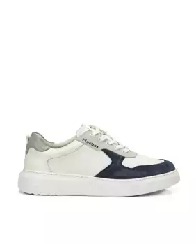 Мужские туфли спортивного стиля на шнуровке из кожи Fluchos, синий