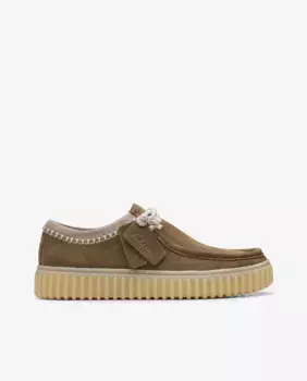 Мужские туфли Torhill Lo из замши с TR Clarks, оливковый